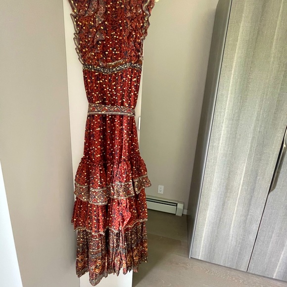 Ulla Johnson Dress Burgundy and gold - Picture 3 of 3